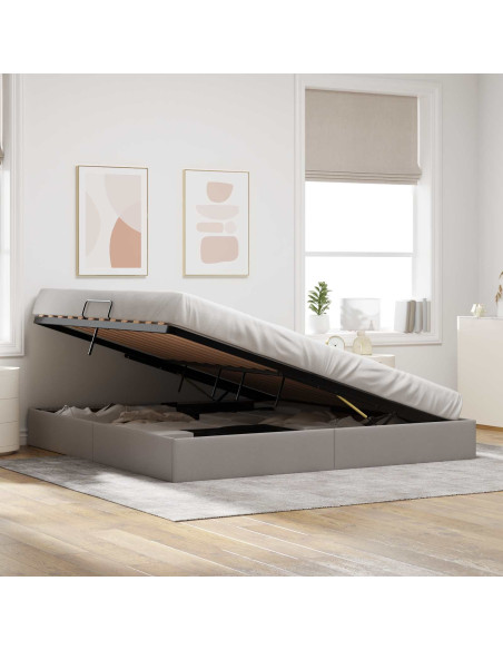 Letto ottomano con archiviazione Talpa 200 x 200 cm Tessuto