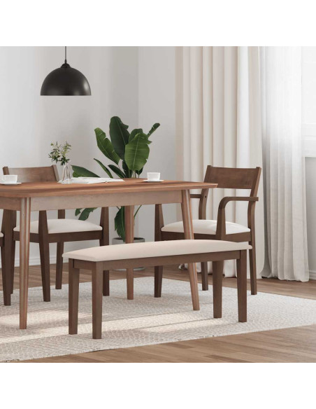 Panca 110 cm Marrone in Legno Massello di Hevea
