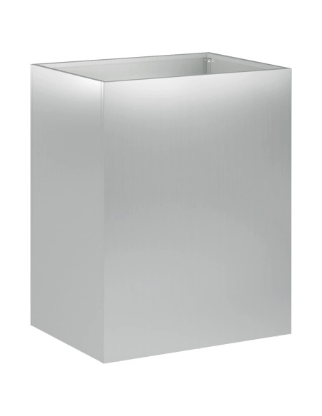 Vaso da giardino 2 pz Argento 40 x 30 x 50 cm Acciaio zincato