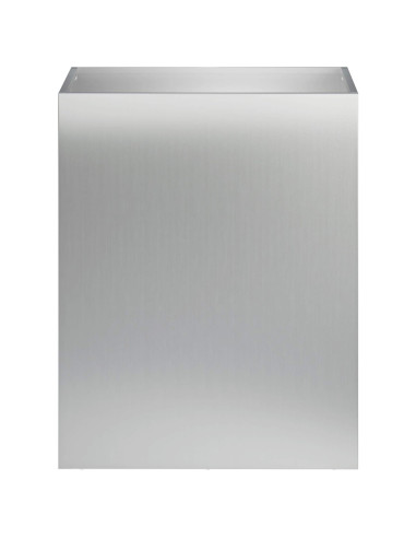 Vaso da giardino 2 pz Argento 40 x 30 x 50 cm Acciaio zincato