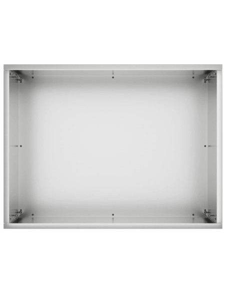 Vaso da giardino 2 pz Argento 40 x 30 x 50 cm Acciaio zincato