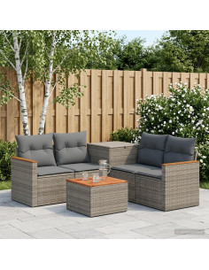 Set di divani 6 pz Grigio e Grigio Scuro