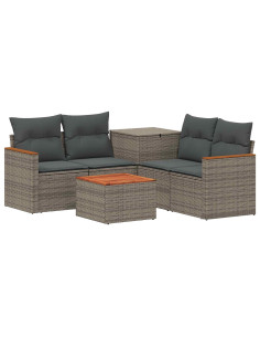 Set di divani 6 pz Grigio e Grigio Scuro 2