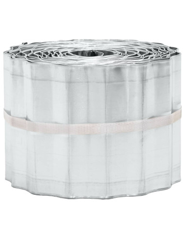 Bordura per Prato 5 m x 30 cm Acciaio zincato Argento