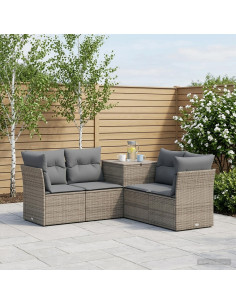 Set di divani 5 pz Grigio e Grigio Scuro