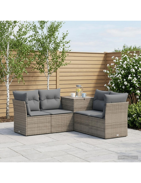 Set di divani 5 pz Grigio e Grigio Scuro