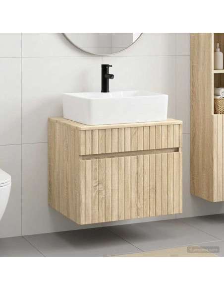Set di mobili per il bagno Rovere Sonoma Legno ingegnerizzato