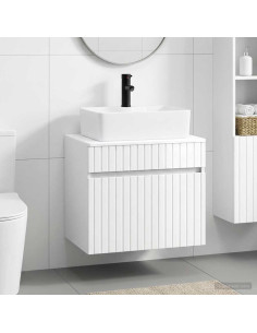 Set di mobili per il bagno Bianco Lucido Legno ingegnerizzato