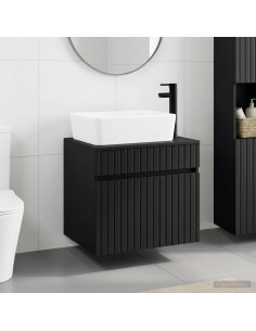 Set di mobili per il bagno Nero Legno ingegnerizzato