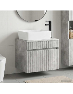 Set di mobili per il bagno Grigio Cemento Legno ingegnerizzato