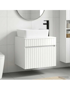 Set di mobili per il bagno Bianco Lucido Legno ingegnerizzato