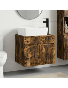 Set di mobili per il bagno Rovere Fumo Legno ingegnerizzato