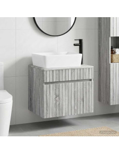 Set di mobili per il bagno Sonoma grigio Legno ingegnerizzato