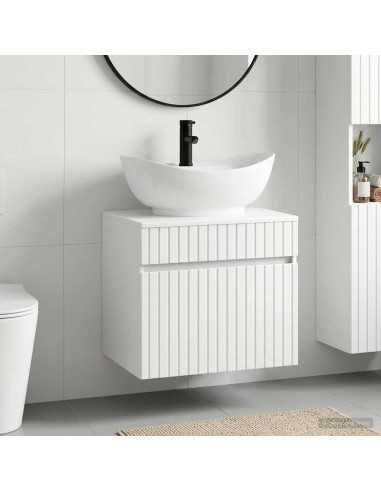 Set di mobili per il bagno Bianco Lucido Legno ingegnerizzato