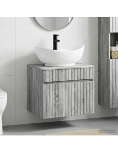Set di mobili per il bagno Sonoma grigio Legno ingegnerizzato