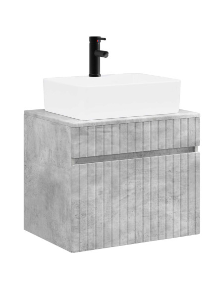 Set di mobili per il bagno Grigio Cemento Legno ingegnerizzato