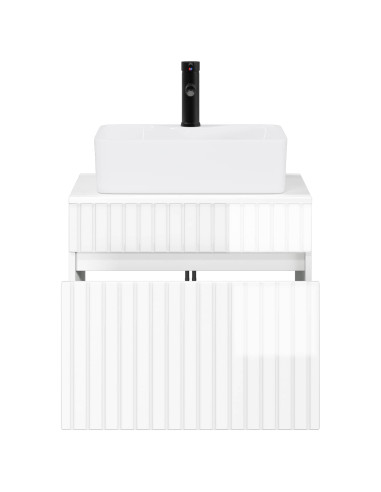 Set di mobili per il bagno Bianco Lucido Legno ingegnerizzato