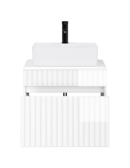 Set di mobili per il bagno Bianco Lucido Legno ingegnerizzato