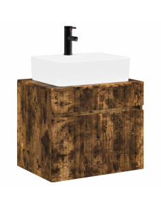 Set di mobili per il bagno Rovere Fumo Legno ingegnerizzato 2