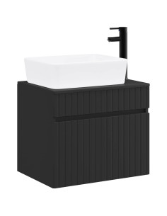 Set di mobili per il bagno Nero Legno ingegnerizzato 2