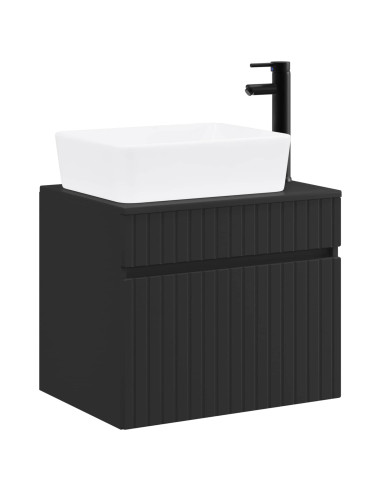 Set di mobili per il bagno Nero Legno ingegnerizzato