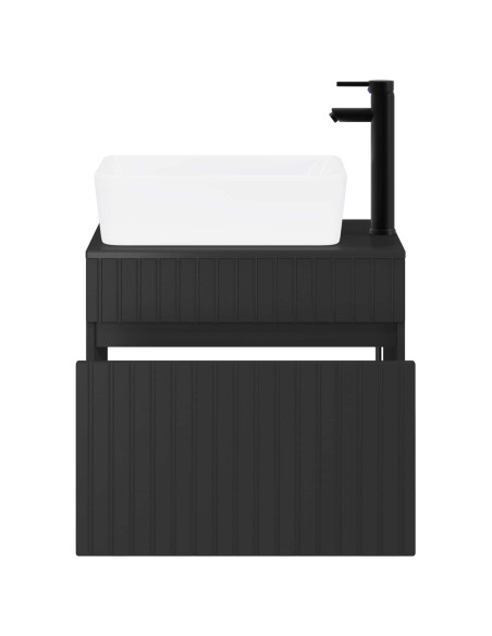 Set di mobili per il bagno Nero Legno ingegnerizzato