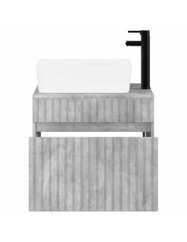 Set di mobili per il bagno Grigio Cemento Legno ingegnerizzato