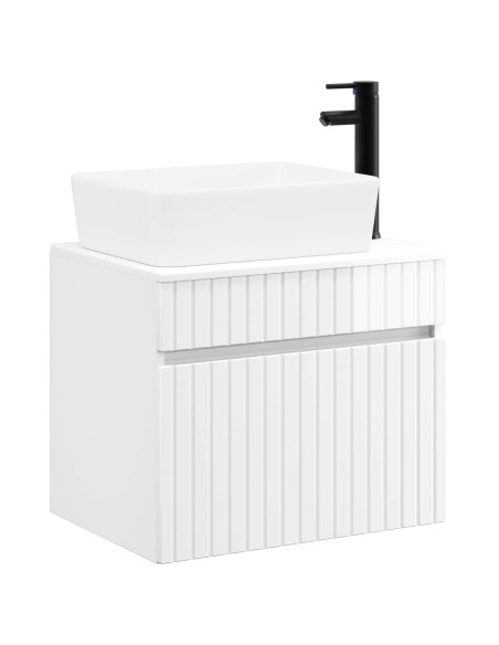 Set di mobili per il bagno Bianco Lucido Legno ingegnerizzato