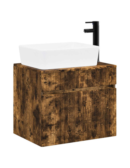 Set di mobili per il bagno Rovere Fumo Legno ingegnerizzato