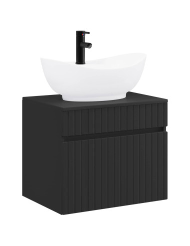 Set di mobili per il bagno Nero Legno ingegnerizzato