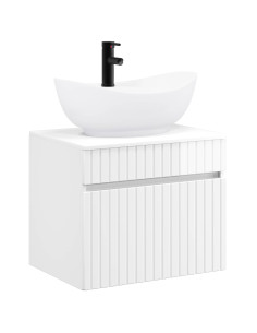 Set di mobili per il bagno Bianco Lucido Legno ingegnerizzato 2