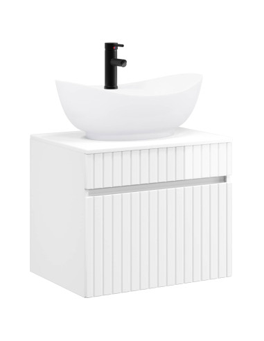 Set di mobili per il bagno Bianco Lucido Legno ingegnerizzato