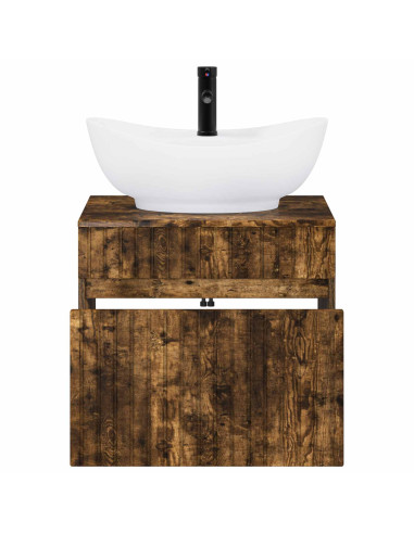 Set di mobili per il bagno Rovere Fumo Legno ingegnerizzato