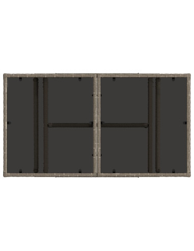 Set Divano da Giardino 6 pz Grigio polyrattan