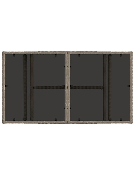 Set Divano da Giardino 6 pz Grigio polyrattan