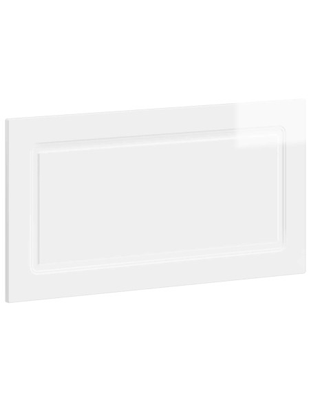 Testiera da Muro UTRECHT Bianco Lucido Legno ingegnerizzato