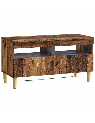 Mobile TV LED a 5 pezzi Legno antico Legno ingegnerizzato