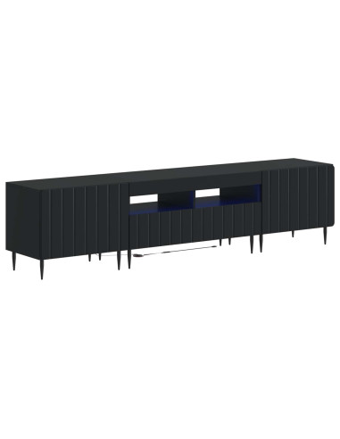 Mobile TV LED a 5 pezzi Nero Legno ingegnerizzato