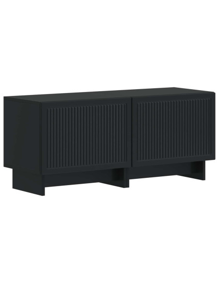 Mobile TV LED a 5 pezzi Nero Legno ingegnerizzato