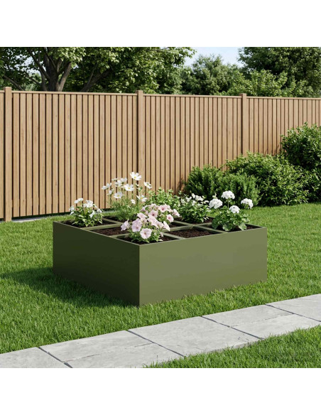 Vaso da giardino Verde Oliva 100 x 100 x 30 cm