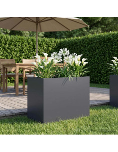 Vaso da giardino Antracite 60 x 40 x 50 cm