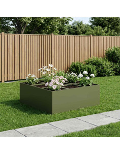 Vaso da giardino Verde Oliva 100 x 100 x 40 cm