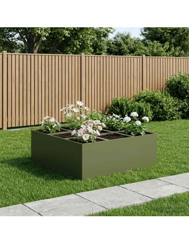 Vaso da giardino Verde Oliva 100 x 100 x 40 cm