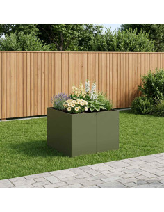 Vaso da giardino Verde Oliva 80 x 80 x 60 cm