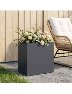 Vaso da giardino Antracite 50 x 30 x 50 cm