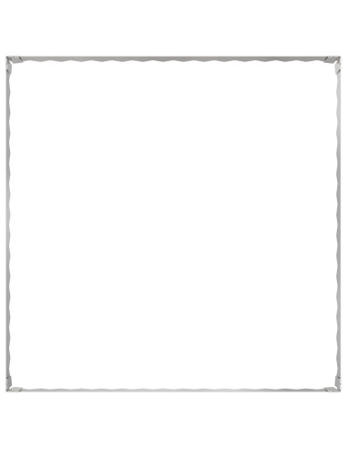 Bordura per Prato 4 pz 100 x 100 x 20 cm Acciaio Argento
