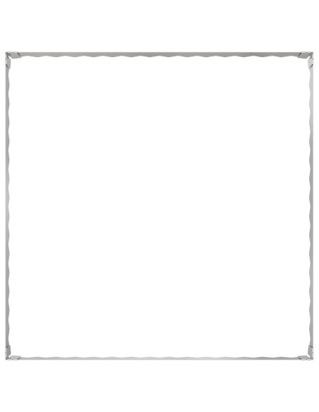 Bordura per Prato 4 pz 100 x 100 x 20 cm Acciaio Argento