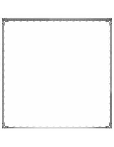 Bordura per Prato 100 x 100 x 35 cm Acciaio Argento