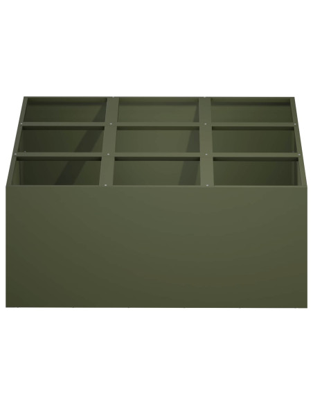 Vaso da giardino Verde Oliva 100 x 100 x 30 cm