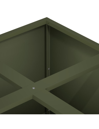 Vaso da giardino Verde Oliva 100 x 100 x 30 cm
